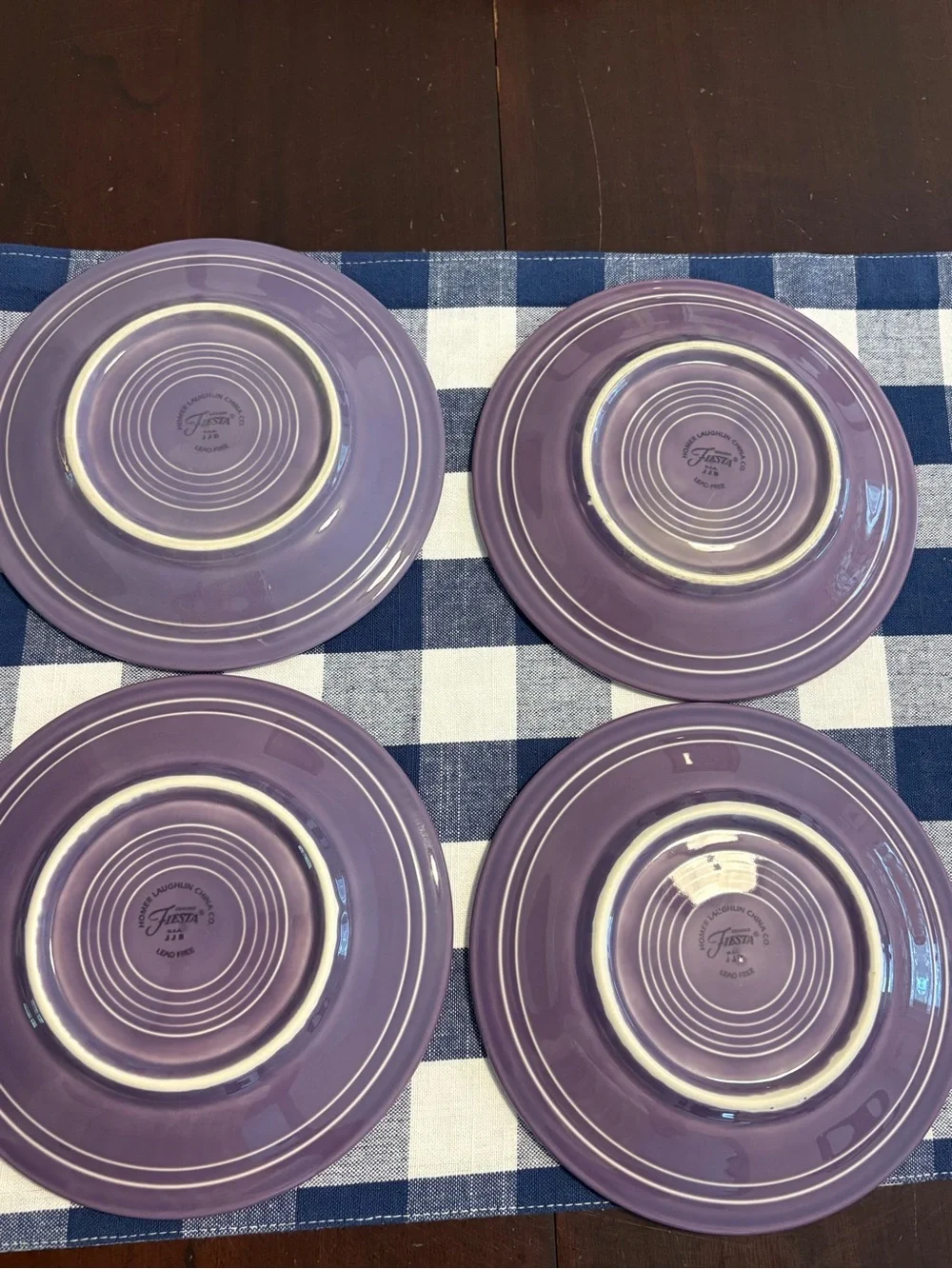 Fiesta Lilac salad plates, Fiestaware, set 4